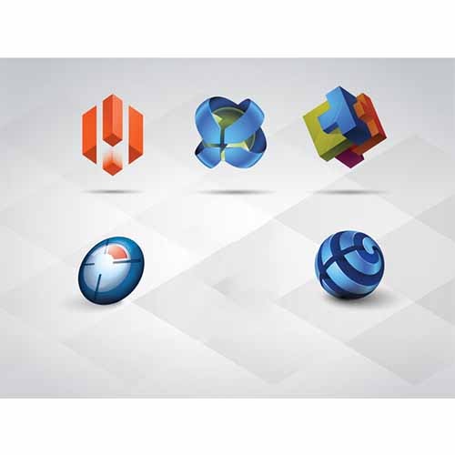 Шаблоны 3D Логотипов Вектор