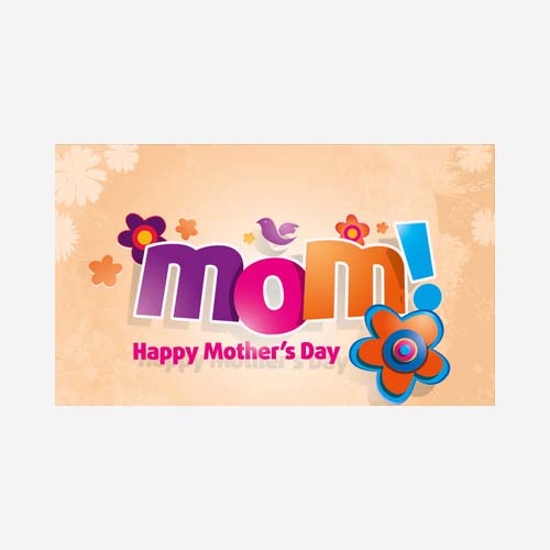 Мама логотип с цветами в день матери вектор скачать
