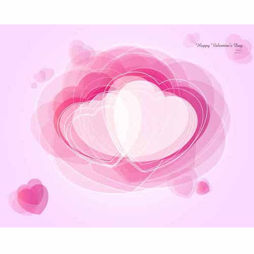 Абстрактный фон с розовыми сердечками