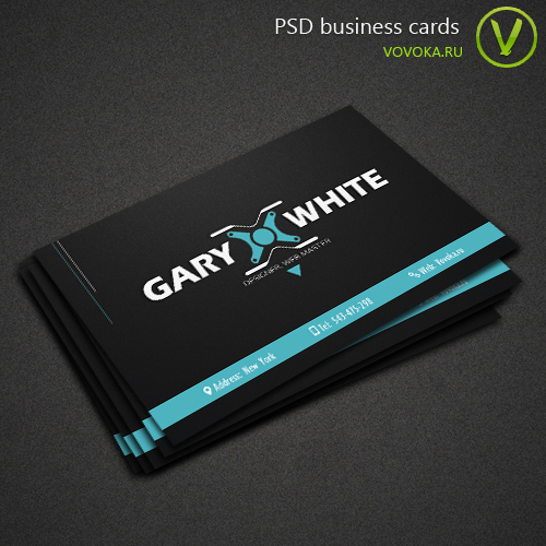 PSD визитка - Gary White