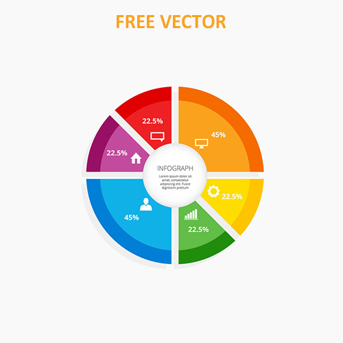 Инфографика круг вектор
