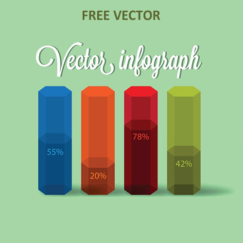 Столбики инфографика вектор