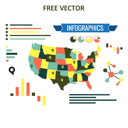 Америка инфографика вектор