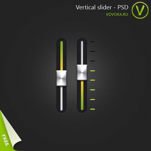 Вертикальный слайдер PSD