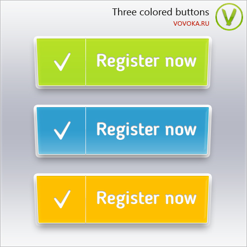 Три цветных кнопки