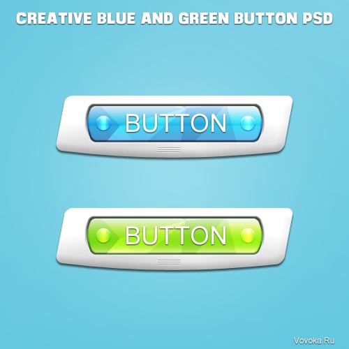 Креативная Кнопка для Сайта PSD
