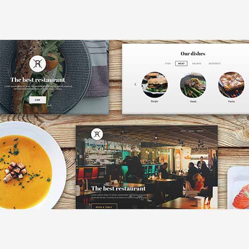 Ui Kit Ресторана Лендинг Пейдж Фотошоп