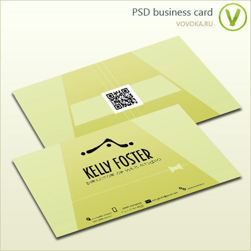 Персональная визитка PSD