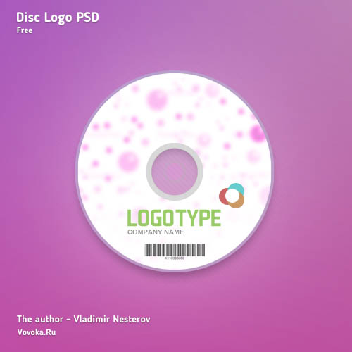 Бесплатный cd Диск с Лого PSD