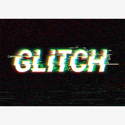 Digital Glitch текстовый psd эффект