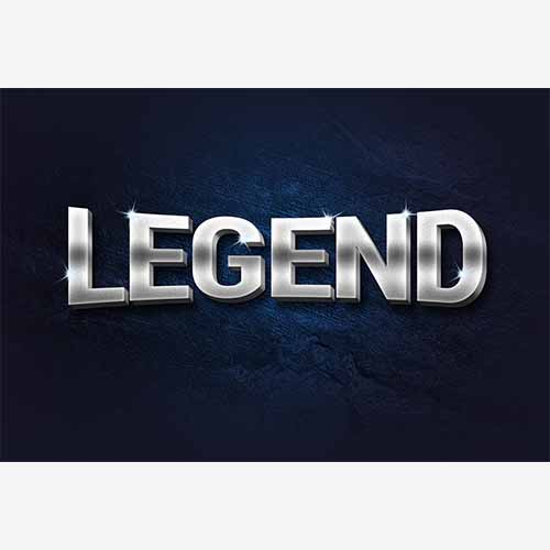 Legend 3D Эффект текста метал Psd