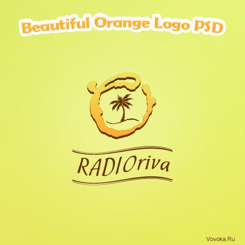 Оранжевый Логотип PSD