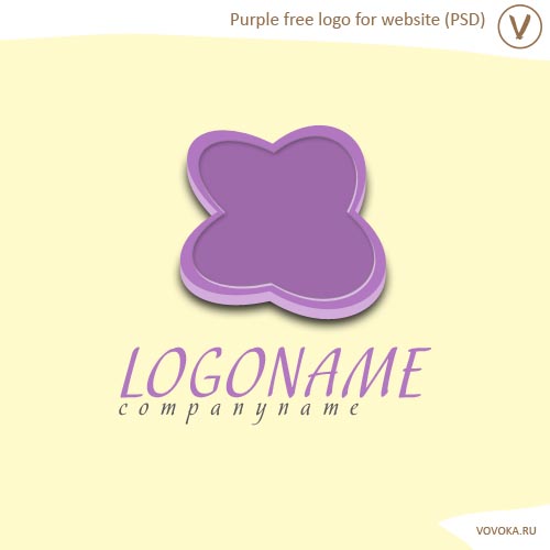 Фиолетовый логотип | PSD